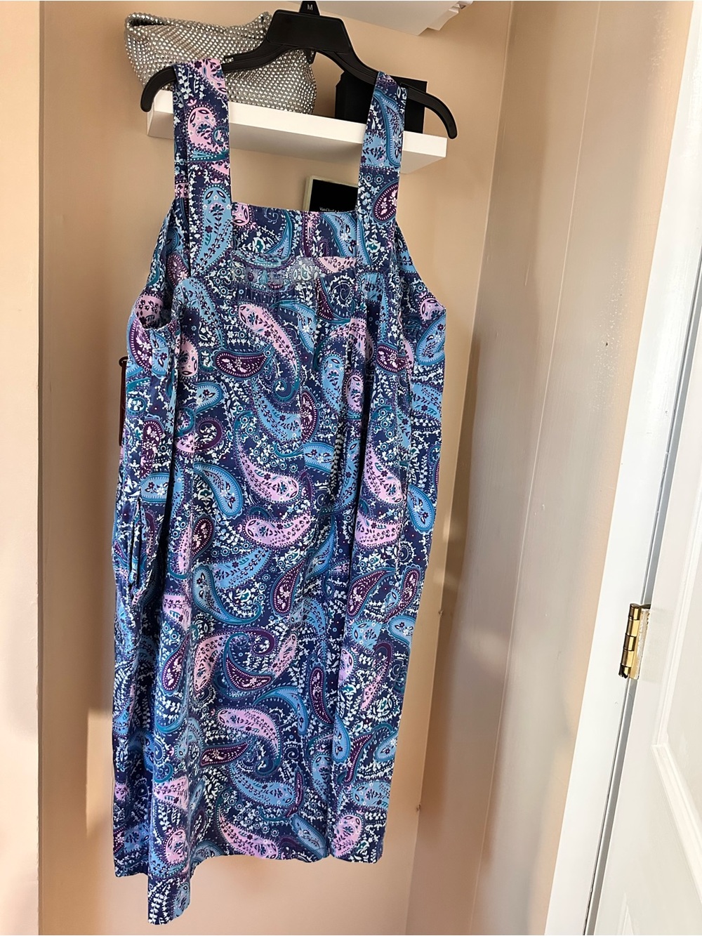 Blue Paisley Sundress with Pink Accents - Picture 2 of 4